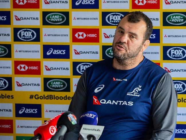 Michael Cheika has become increasingly grumpy in his dealings with the media. Picture: AAP