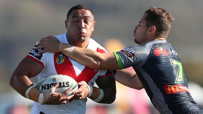 Tyson Frizell plays for St George, NSW and Australia.