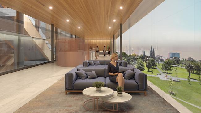 Inside the proposed Adelaide Oval hotel.