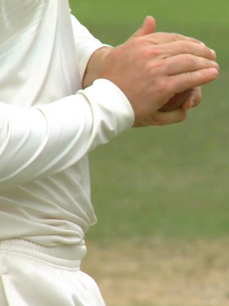 Cameron Bancroft is caught on camera during the ball tampering incident in 2018.