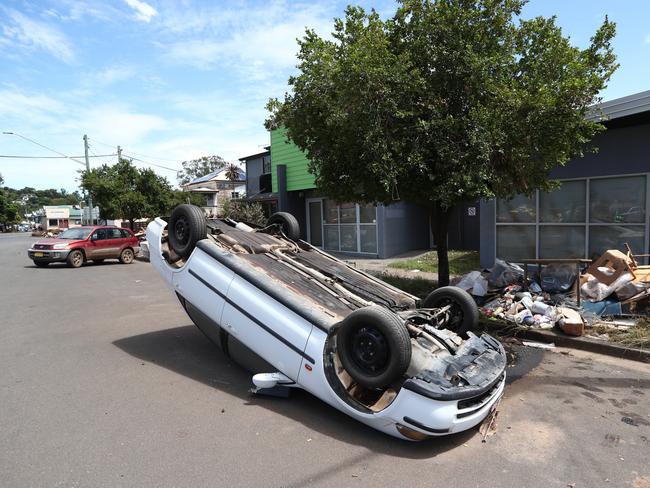 A car on Dawson St, Lismore on March 7 last year. Picture: Jason O'Brien