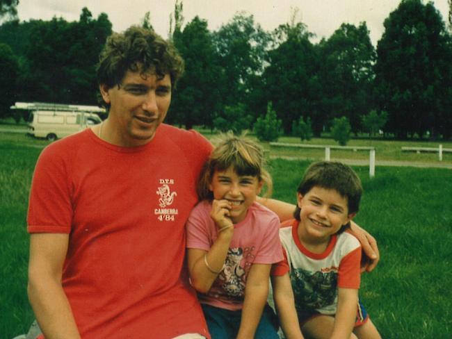 Chris Pike with daughter and son Ben Pike.