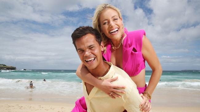 Bachelor star Jimmy Nicholson and his partner Holly Kingston are launching a new project together, an online series about honeymoons. Picture: David Swift