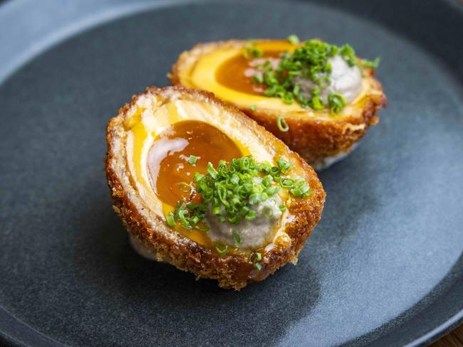 The ramen scotch egg. Picture: Wayne Taylor