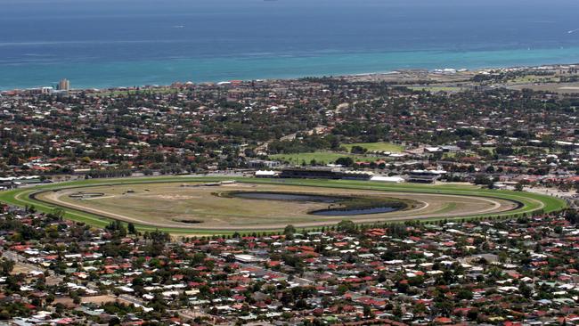 Aerial view of Morphettville Racecourse. 