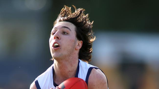 Victorian Country’s Oliver Hollands had 10 touches and kicked a goal against South Australia. Picture: Kelly Barnes/Getty Images