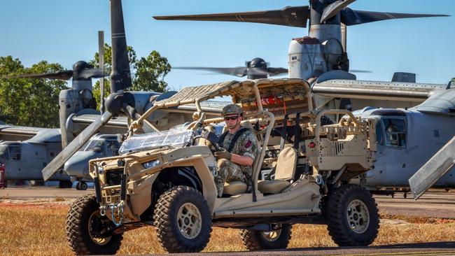 The vehicle can be transported by helicopter. Picture: Royal Marines.