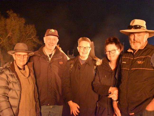 Michele and Gary Cameron, Jill Zell, and Jill and Ross Gooding at Killarney Bonfire Night 2022. Photo: Jessica Paul/Warwick Daily News