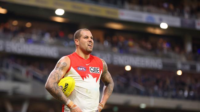 Sydney’s Lance Franklin would be a promoter’s dream if he played in the Carlton Draft. Photo by James Worsfold/Getty Images