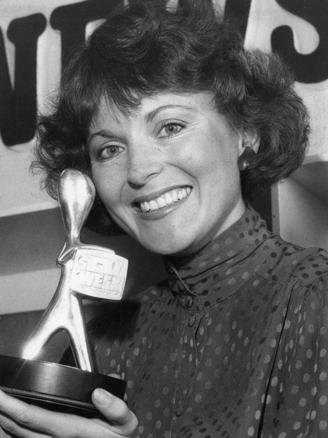 Jane Reilly with her Logie in 1984.