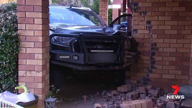 Mitchell Thomas Malcolm Skinner has been charged with dangerous operation of motor vehicle after he allegedly rammed a police vehicle. Photo: 7 News