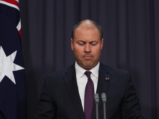 Treasurer Josh Frydenberg holding a press conference at Parliament House in Canberra, on the release of the final report of the Royal Commission into Misconduct in the Banking, Superannuation and Financial Services Industry. Picture Kym Smith