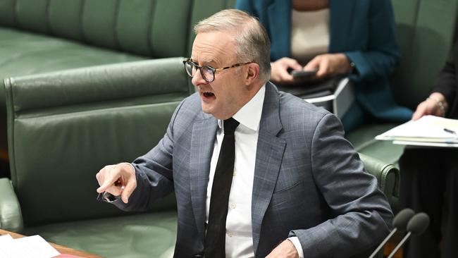 Anthony Albanese during Question Time at Parliament House in Canberra. Picture: Martin Ollman/NewsWire