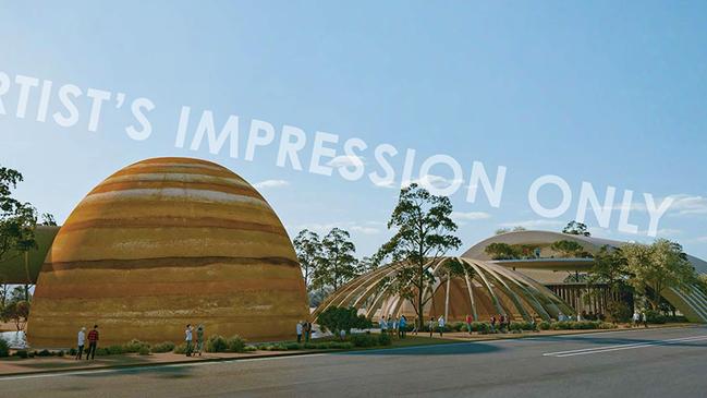 An artist impression of the National Aboriginal Art Gallery at the Wills Tce site. Picture: Supplied