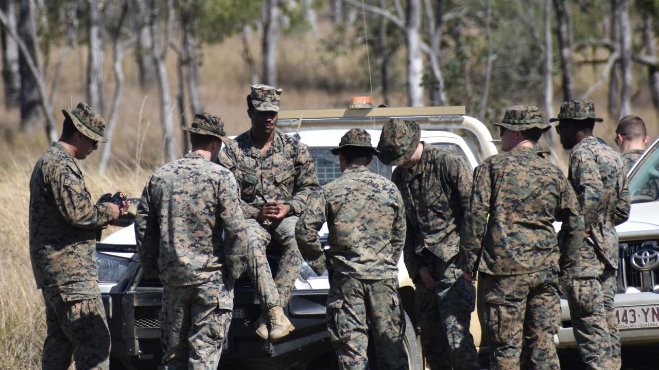 Soldiers at the launch.