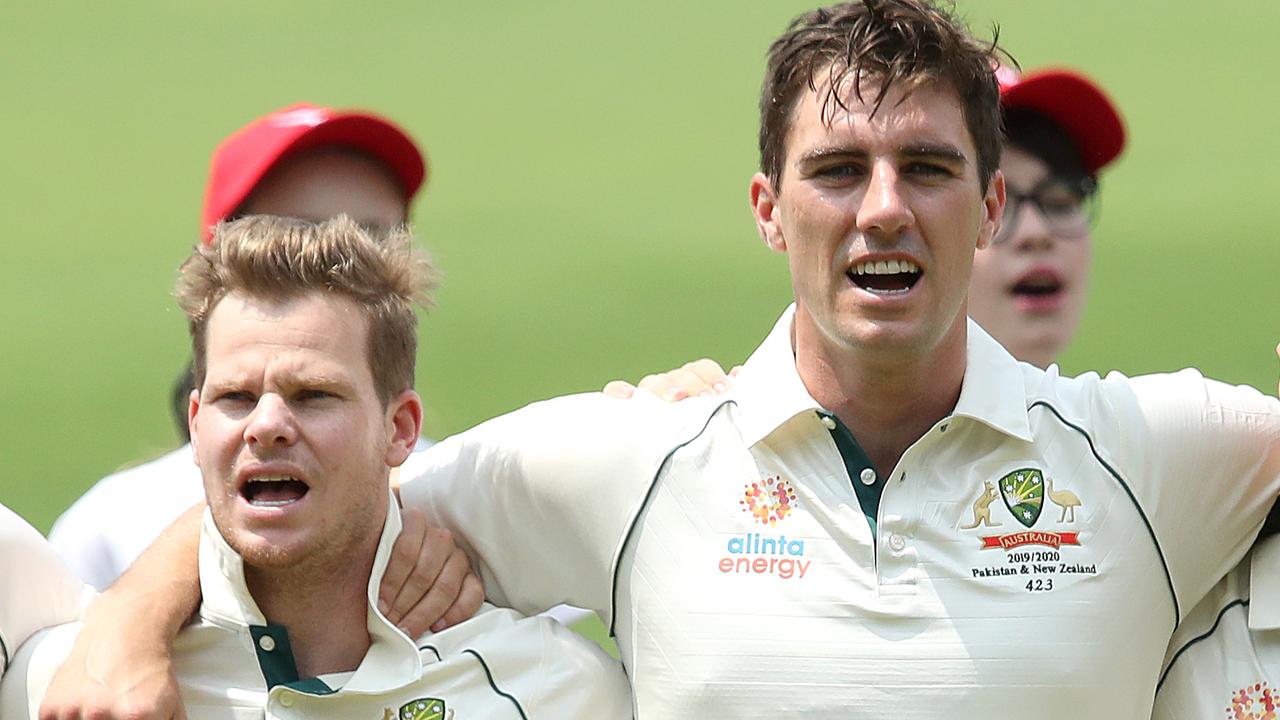 Pat Cummins and Steve Smith, captain and vice-captain. Photo by Jono Searle – CA/Cricket Australia via Getty Images