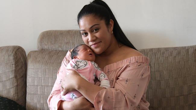 Baby Shalon Toni-Vetemotu was born two weeks premature on September 20 but she was due to be born on October 5.