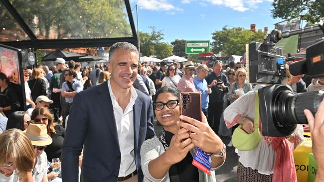 Premier Peter Malinauskas at the Norwood Food and Wine Festival outside the footy. Picture: Brenton Edwards. Picture: Brenton Edwards