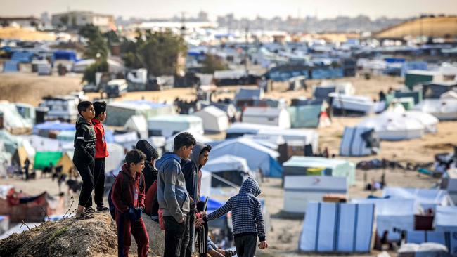 Stage four in ‘quite a sophisticated piece of scriptwriting’ will be the concentration of Palestinian refugees in camps, the radicalisation of their children. Picture: AFP