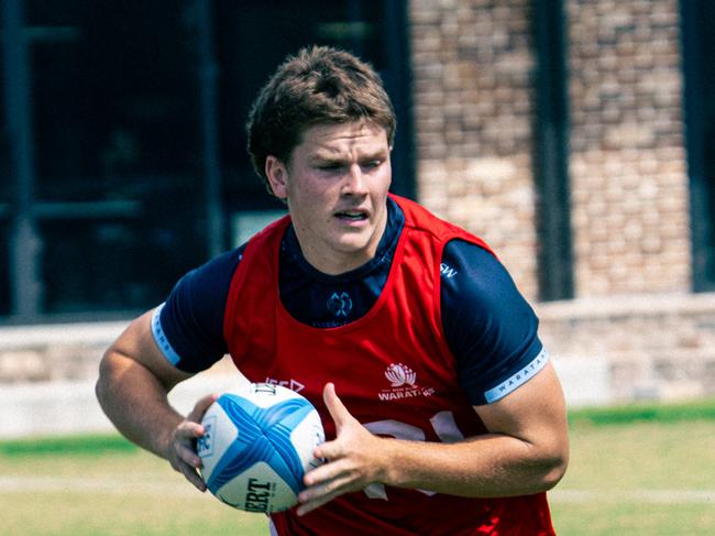 Joey Fowler in training. Hugo Carr/NSW Waratahs