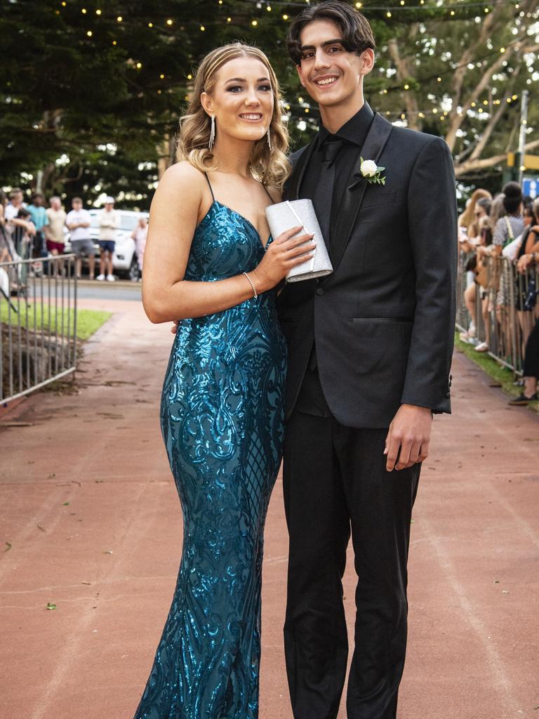 Charles Coorey and partner Claire Harvey at St Mary's College formal at Picnic Point, Friday, March 24, 2023. Picture: Kevin Farmer