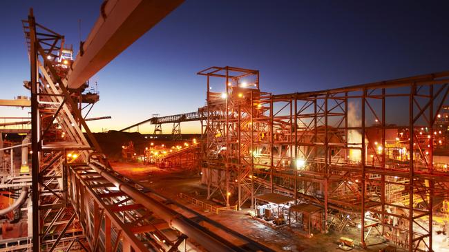 BHP’s processing plant at the Olympic Dam mine in South Australia.