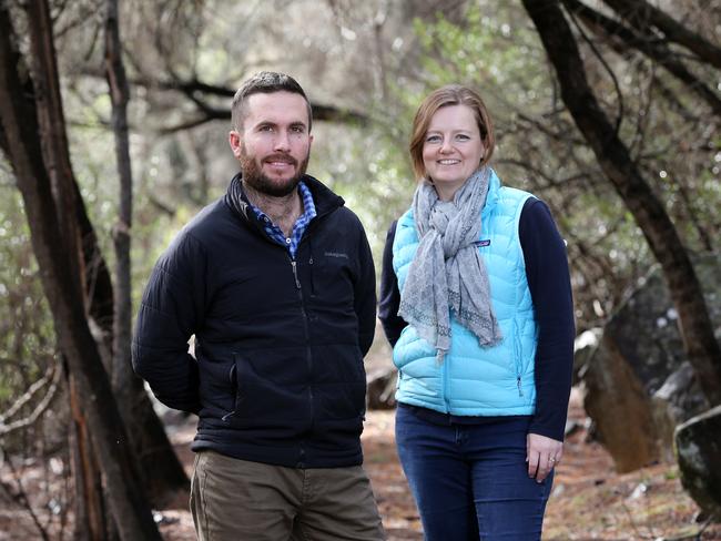 Daniel and Simone Hackett are the proponents of a luxury camp on Halls Island in the Walls of Jerusalem. Picture: CHRIS KIDD