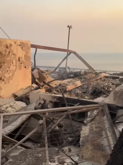 The rest of Paris Hilton’s home was reduced to rubble. Picture: Instagram