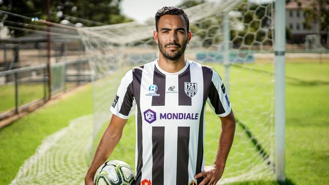 Former Adelaide United star Marocs Flores will lead Adelaide City into battle against fellow top flight power Campbelltown City in the FFA Cup SA. Picture: Mike Burton