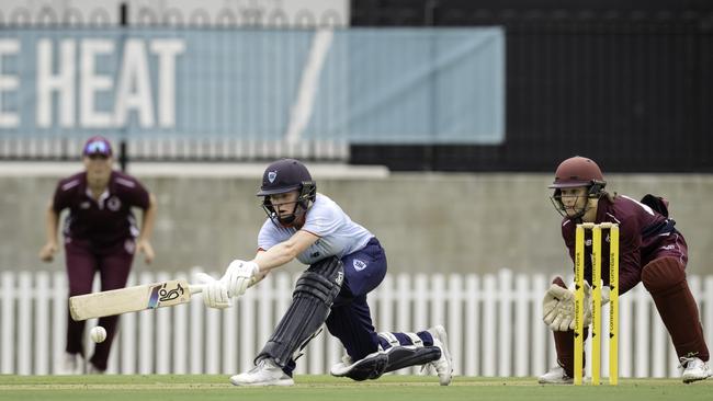 Frankie Nicklin was once again a key contributor with the bat and ball. Picture: Brody Grogan