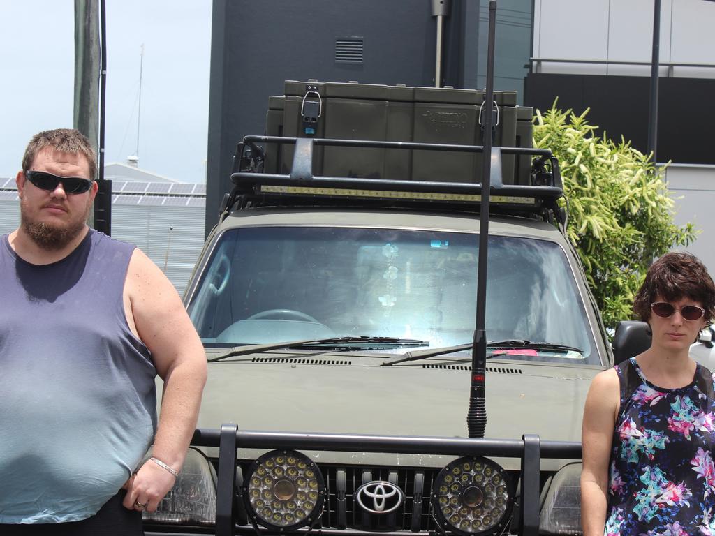 Stephen Chugg and wife Marie Chugg in front of their 1995 Toyota Prado. Picture: Andrew Kacimaiwai