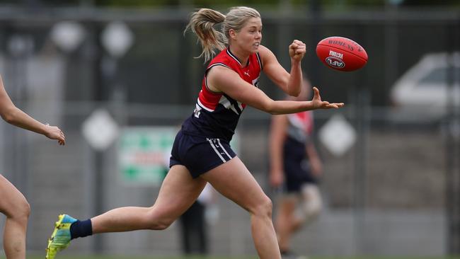 Katie Brennan in action as Darebin won its fourth consecutive premiership. Picture: Wayne Ludney