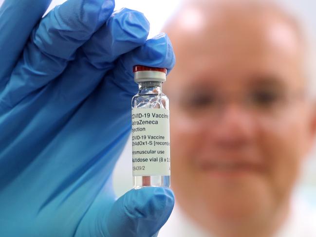 Prime Minister Scott Morrison visits the Therapeutic Goods Administration (TGA) to see their AstraZeneca batch release assessment process and thank them for their efforts over many months to assess and approve AustraliaÃ¢â¬â¢s Covic-19 vaccines. Picture: Adam Taylor