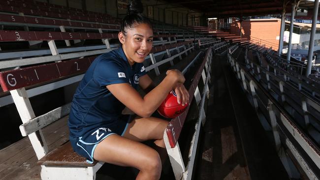 Carlton AFLW star Darcy Vescio is ready for a big season. Picture: George Salpigtidis