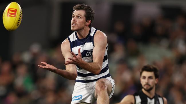 Isaac Smith’s Geelong has some work to do, but can still finish as high as sixth if it can win its final two matches. Picture: Michael Klein