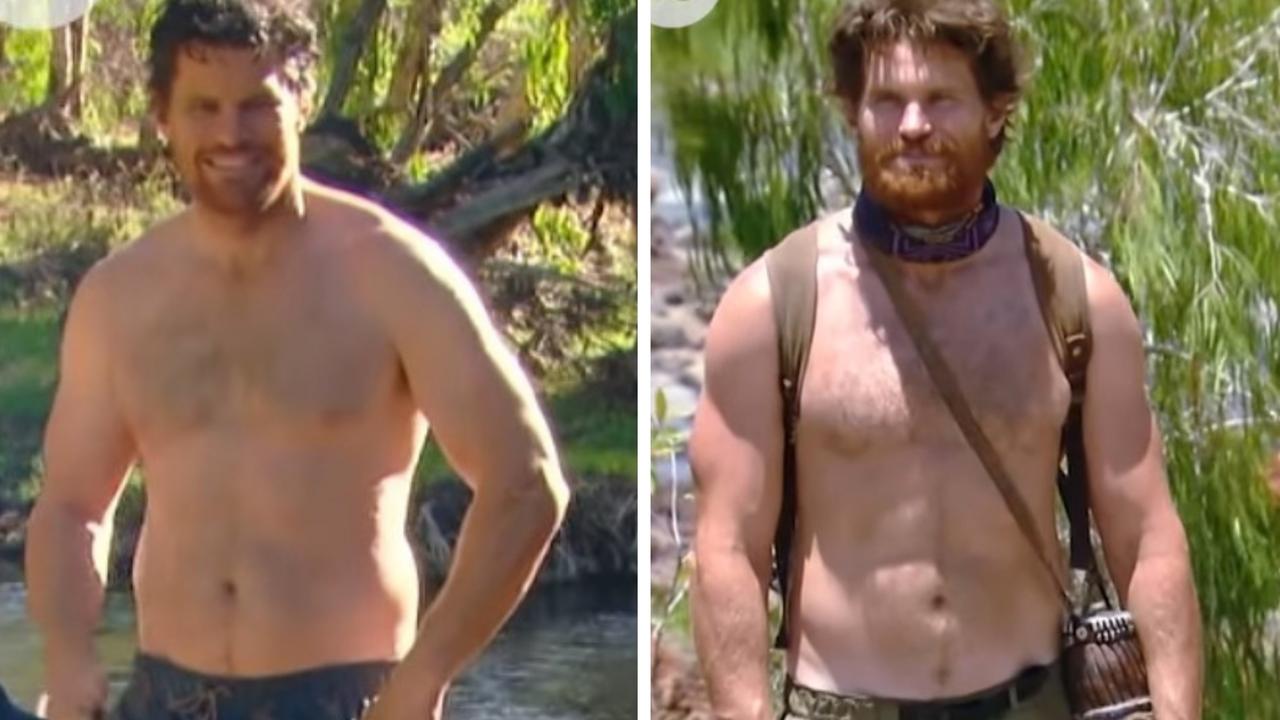 Mark (left) at the start of the game and at the end.