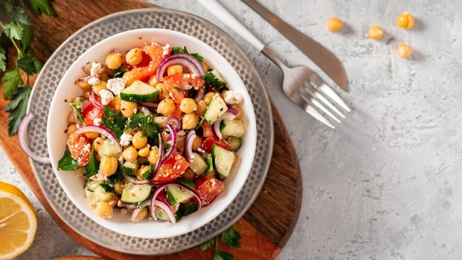 Add some chickpeas to a few meals every week for a health boost. Picture: Getty Images