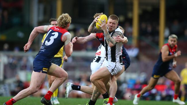 Jordan De Goey is back for the Pies. Picture: Jason McCawley/AFL Photos/via Getty Images