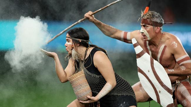 The Welcome to Country during the FIFA Women's World Cup Australia &amp; New Zealand at Hindmarsh Stadium in Adelaide. Picture: Sarah Reed/Getty Images