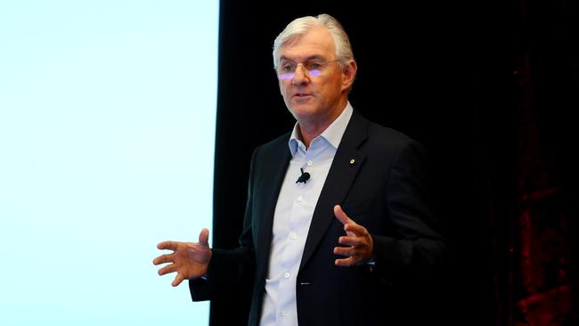 Steven Lowy at the OneMarket’s investor briefing in Sydney yesterday. Picture: Hollie Adams.