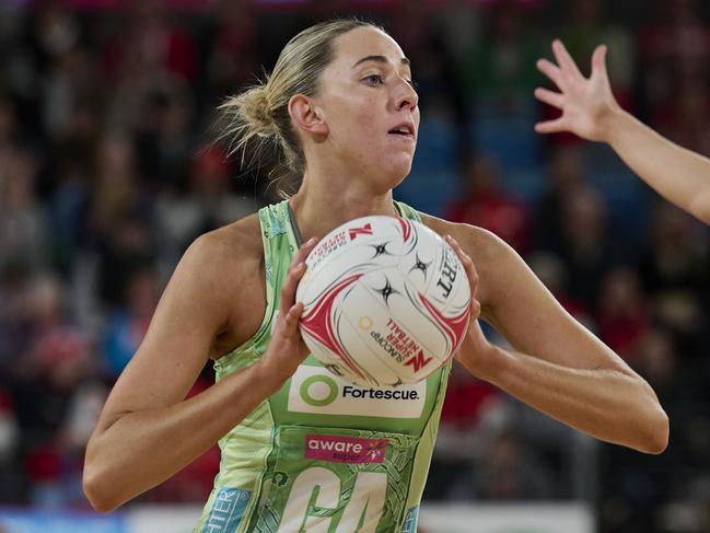 West Coast’s Olivia Wilkinson controls the ball. Picture: Getty Images