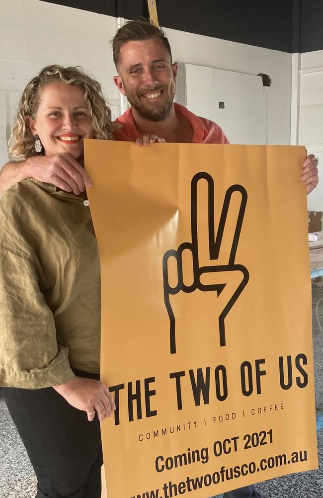 Bec Edmonds and Trent Kirkwood open new cafe The Two of Us in Gympie.