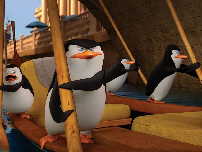 En route ... The Penguins of Madagascar. Picture: Dreamworks