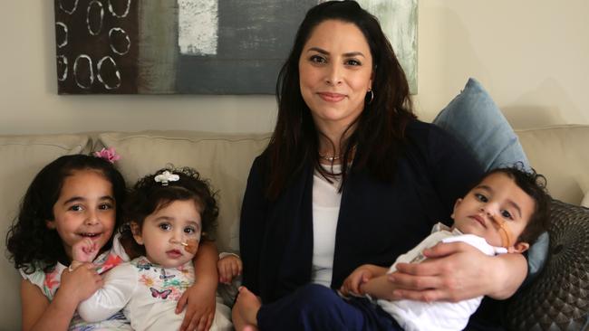 Mum Julie, pictured with children Amelia, 4, and twins Charlize and Isaac, 15 months, wants to raise awareness to encourage people to become an organ donor and to share their wishes with their families.