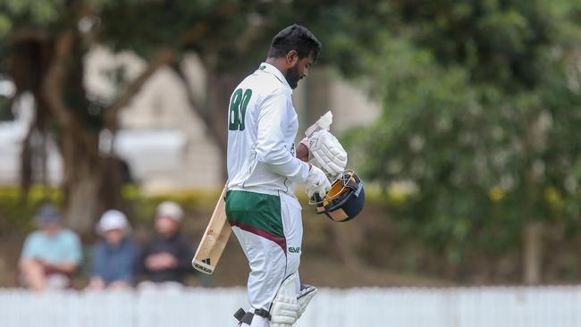 Premier Grade Men's club cricket action at Souths between Souths and the Gold Coast. Souths v GC - Chthura Kaluthanthri Picture Stephen Archer