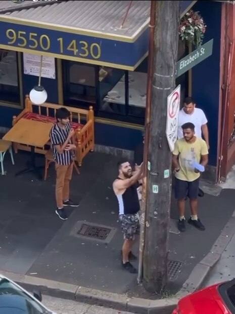 The van appeared that the van was delivering something to a nearby business. Picture: Facebook/ Humans of Bankstown