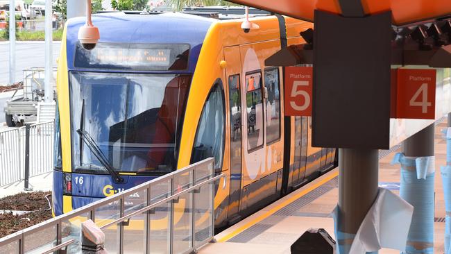 The G-Link train at the Helensvale train station. Picture John Gass