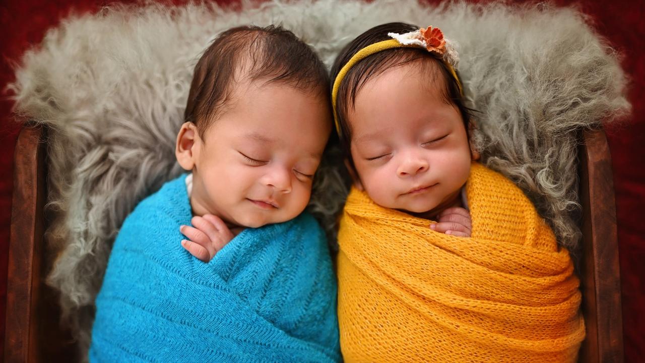 Samar &amp; Kyra Garg born December 8. Picture: Supplied