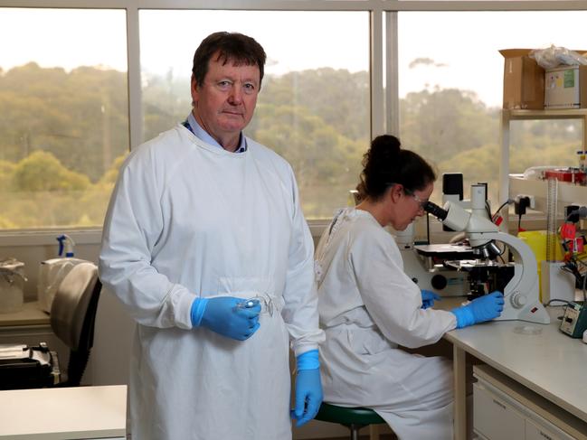 Professor Trevor Drew says a nasal spray could be used in the fight against COVID-19. Picture: Stuart McEvoy/The Australian.