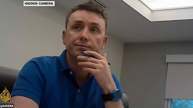 One Nation Chief of Staff James Ashby filmed by an undercover journalist. Picture: Supplied